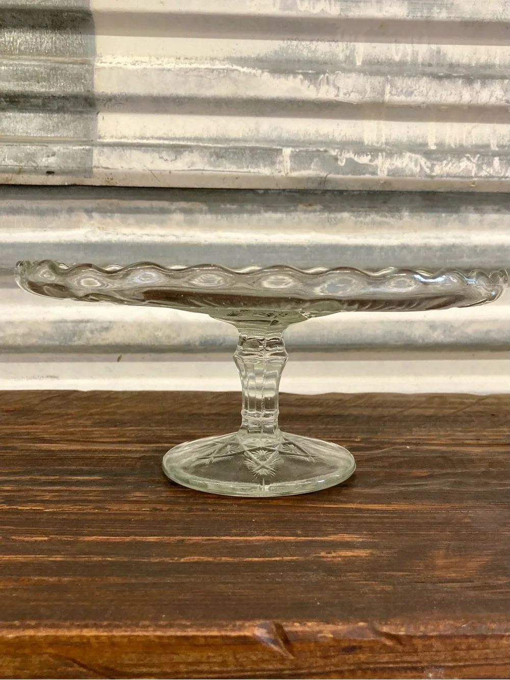 Vintage clear pressed